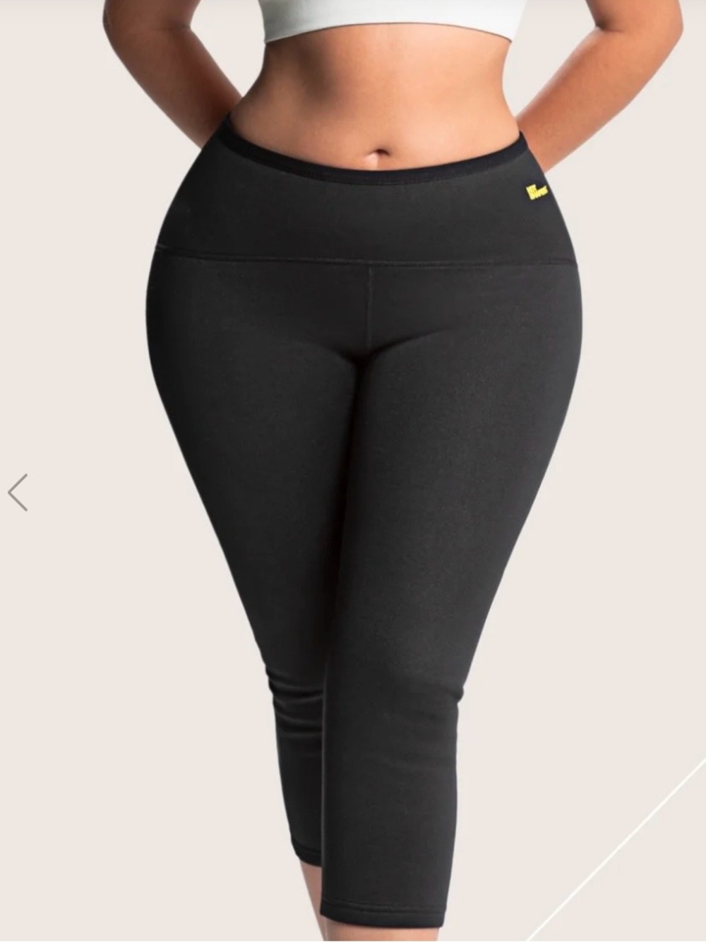 Black High-Waist Shaping Capri Leggings